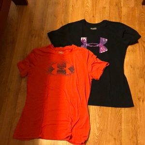 2 Woman’s Under Armour t-shirts